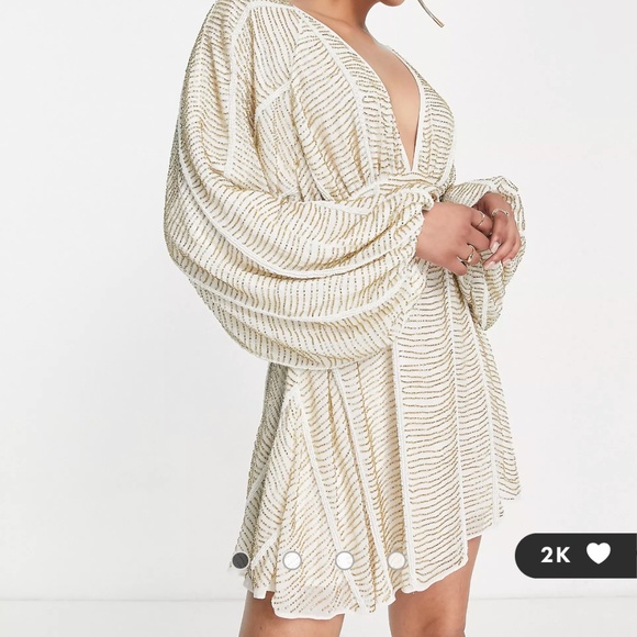 ASOS DESIGN embellished smock mini dress - Picture 1 of 4